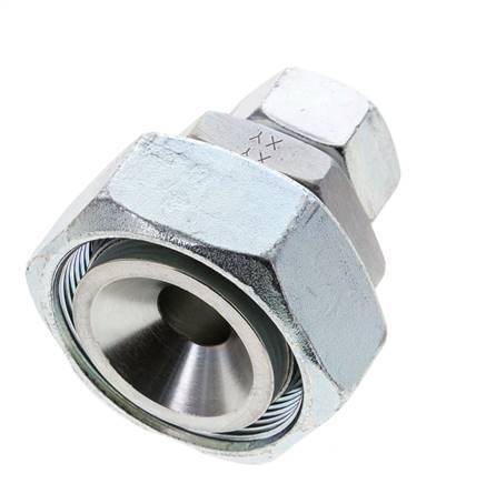 18L & 42L Zink plated Steel Straight Cutting Fitting with Swivel 160 bar ISO 8434-1