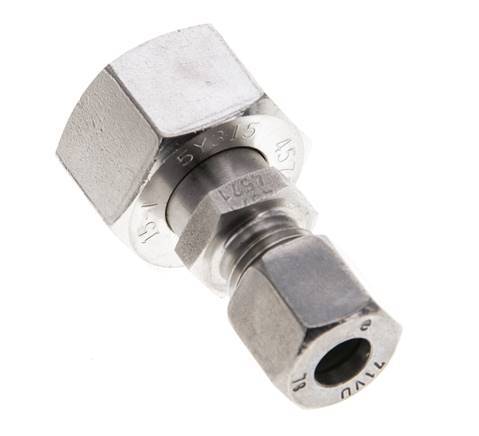 8L & 15L Stainless Steel Straight Cutting Fitting with Swivel 315 bar ISO 8434-1