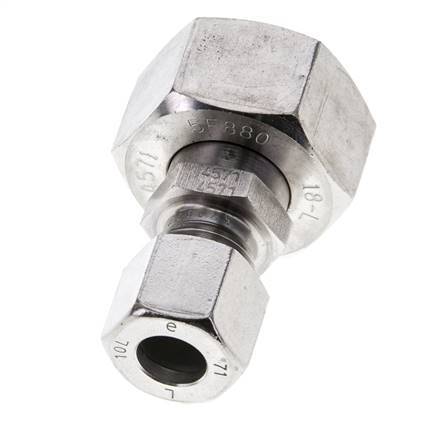 10L & 18L Stainless Steel Straight Cutting Fitting with Swivel 315 bar ISO 8434-1