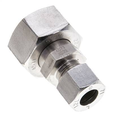 12L & 22L Stainless Steel Straight Cutting Fitting with Swivel 160 bar ISO 8434-1