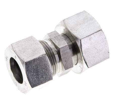 18L & 22L Stainless Steel Straight Cutting Fitting with Swivel 160 bar ISO 8434-1