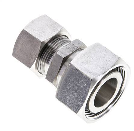 18L & 28L Stainless Steel Straight Cutting Fitting with Swivel 160 bar ISO 8434-1