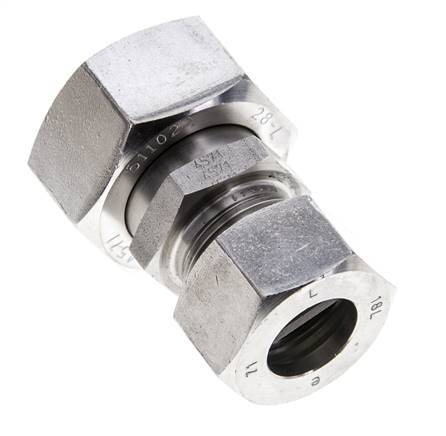 18L & 28L Stainless Steel Straight Cutting Fitting with Swivel 160 bar ISO 8434-1