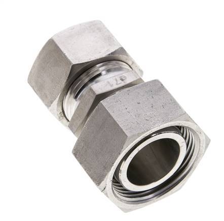 22L & 28L Stainless Steel Straight Cutting Fitting with Swivel 160 bar ISO 8434-1