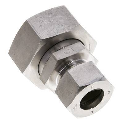 18L & 35L Stainless Steel Straight Cutting Fitting with Swivel 160 bar ISO 8434-1