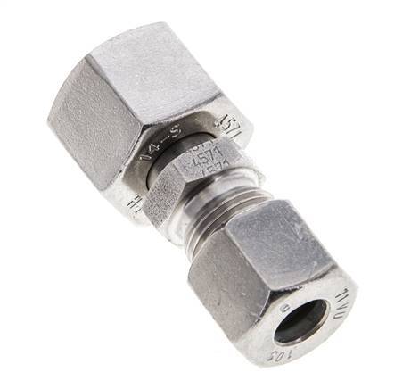 10S & 14S Stainless Steel Straight Cutting Fitting with Swivel 630 bar ISO 8434-1
