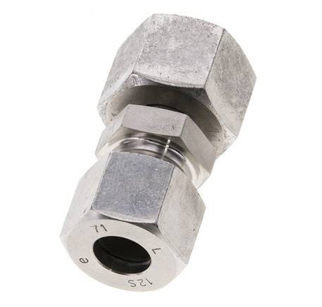 12S & 14S Stainless Steel Straight Cutting Fitting with Swivel 630 bar ISO 8434-1