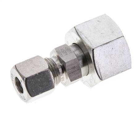10S & 20S Stainless Steel Straight Cutting Fitting with Swivel 400 bar ISO 8434-1
