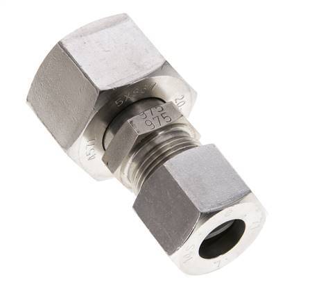 14S & 20S Stainless Steel Straight Cutting Fitting with Swivel 400 bar ISO 8434-1