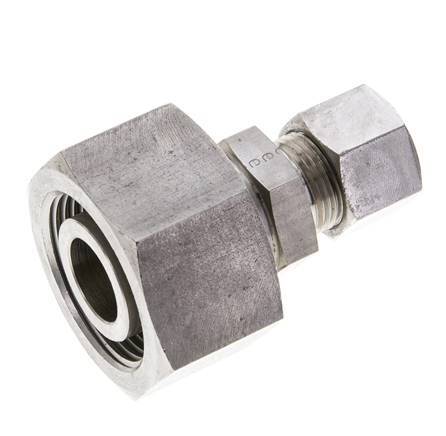 12S & 25S Stainless Steel Straight Cutting Fitting with Swivel 400 bar ISO 8434-1