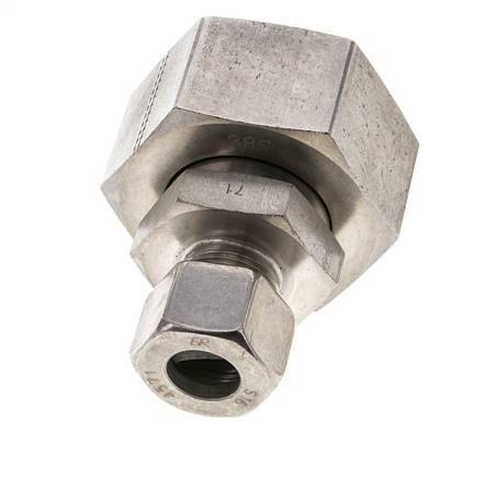 16S & 38S Stainless Steel Straight Cutting Fitting with Swivel 315 bar ISO 8434-1