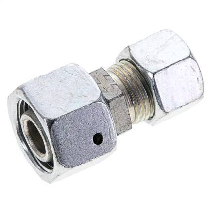 12L & 15L Zink plated Steel Straight Cutting Fitting with Swivel 315 bar NBR O-ring Sealing Cone ISO 8434-1