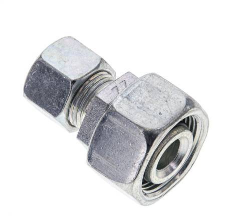 12L & 18L Zink plated Steel Straight Cutting Fitting with Swivel 315 bar NBR O-ring Sealing Cone ISO 8434-1