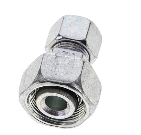 12L & 18L Zink plated Steel Straight Cutting Fitting with Swivel 315 bar NBR O-ring Sealing Cone ISO 8434-1