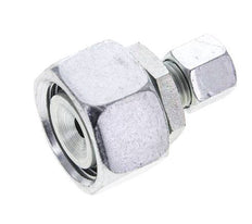 8L & 22L Zink plated Steel Straight Cutting Fitting with Swivel 160 bar NBR O-ring Sealing Cone ISO 8434-1