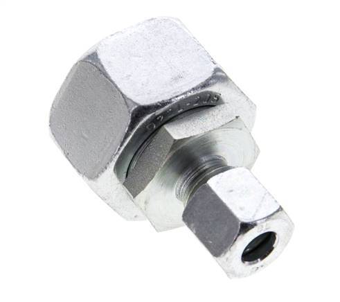 8L & 22L Zink plated Steel Straight Cutting Fitting with Swivel 160 bar NBR O-ring Sealing Cone ISO 8434-1