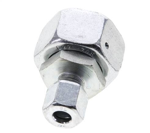 8L & 22L Zink plated Steel Straight Cutting Fitting with Swivel 160 bar NBR O-ring Sealing Cone ISO 8434-1