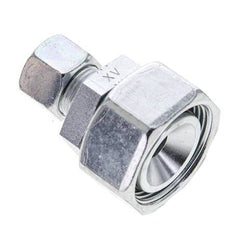 12L & 28L Zink plated Steel Straight Cutting Fitting with Swivel 160 bar NBR O-ring Sealing Cone ISO 8434-1