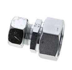 22L & 35L Zink plated Steel Straight Cutting Fitting with Swivel 160 bar NBR O-ring Sealing Cone ISO 8434-1