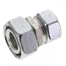 28L & 35L Zink plated Steel Straight Cutting Fitting with Swivel 160 bar NBR O-ring Sealing Cone ISO 8434-1