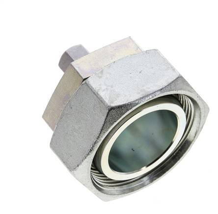 6L & 42L Zink plated Steel Straight Cutting Fitting with Swivel 160 bar NBR O-ring Sealing Cone ISO 8434-1