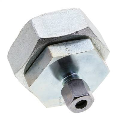8L & 42L Zink plated Steel Straight Cutting Fitting with Swivel 160 bar NBR O-ring Sealing Cone ISO 8434-1