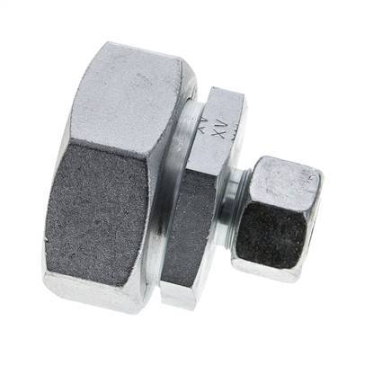 15L & 42L Zink plated Steel Straight Cutting Fitting with Swivel 160 bar NBR O-ring Sealing Cone ISO 8434-1