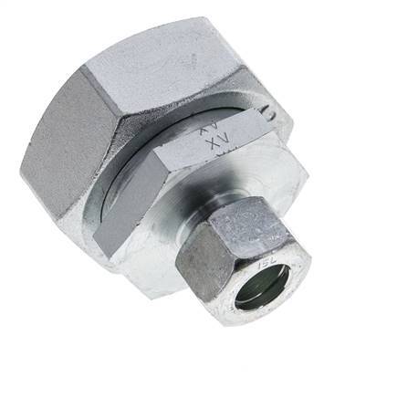 15L & 42L Zink plated Steel Straight Cutting Fitting with Swivel 160 bar NBR O-ring Sealing Cone ISO 8434-1