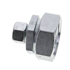 15L & 42L Zink plated Steel Straight Cutting Fitting with Swivel 160 bar NBR O-ring Sealing Cone ISO 8434-1