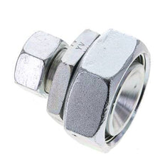 18L & 42L Zink plated Steel Straight Cutting Fitting with Swivel 160 bar NBR O-ring Sealing Cone ISO 8434-1