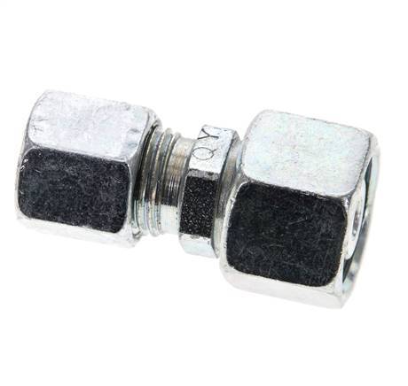 8S & 12S Zink plated Steel Straight Cutting Fitting with Swivel 630 bar NBR O-ring Sealing Cone ISO 8434-1