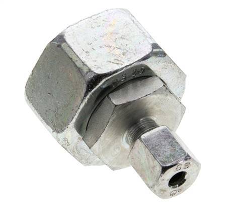 6S & 25S Zink plated Steel Straight Cutting Fitting with Swivel 400 bar NBR O-ring Sealing Cone ISO 8434-1