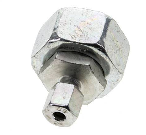 6S & 25S Zink plated Steel Straight Cutting Fitting with Swivel 400 bar NBR O-ring Sealing Cone ISO 8434-1