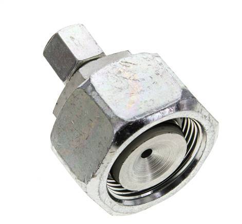 6S & 25S Zink plated Steel Straight Cutting Fitting with Swivel 400 bar NBR O-ring Sealing Cone ISO 8434-1