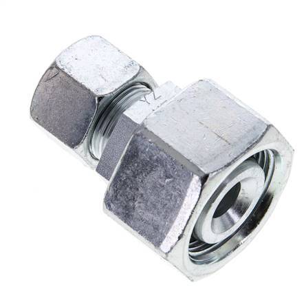 16S & 25S Zink plated Steel Straight Cutting Fitting with Swivel 400 bar NBR O-ring Sealing Cone ISO 8434-1