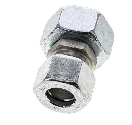 20S & 25S Zink plated Steel Straight Cutting Fitting with Swivel 400 bar NBR O-ring Sealing Cone ISO 8434-1