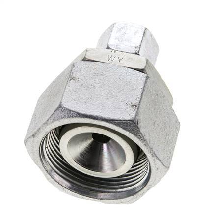 10S & 30S Zink plated Steel Straight Cutting Fitting with Swivel 400 bar NBR O-ring Sealing Cone ISO 8434-1