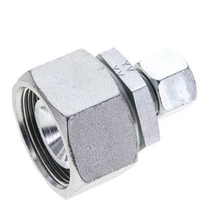 12S & 30S Zink plated Steel Straight Cutting Fitting with Swivel 400 bar NBR O-ring Sealing Cone ISO 8434-1