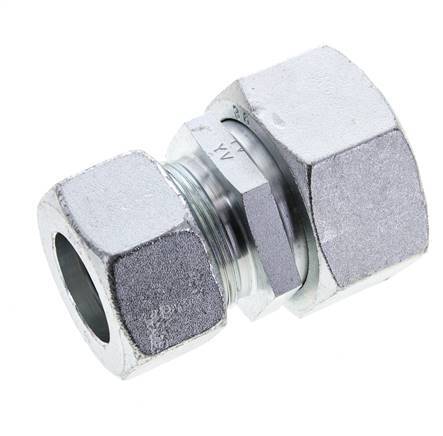 30S & 38S Zink plated Steel Straight Cutting Fitting with Swivel 315 bar NBR O-ring Sealing Cone ISO 8434-1