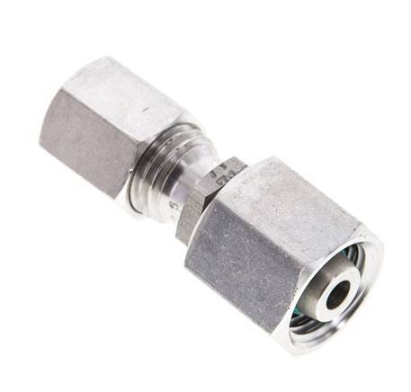 6L & 8L Stainless Steel Straight Cutting Fitting with Swivel 315 bar FKM O-ring Sealing Cone ISO 8434-1