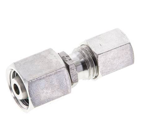 6L & 8L Stainless Steel Straight Cutting Fitting with Swivel 315 bar FKM O-ring Sealing Cone ISO 8434-1