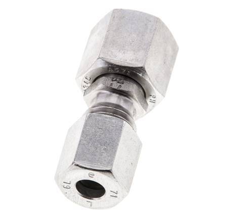 6L & 8L Stainless Steel Straight Cutting Fitting with Swivel 315 bar FKM O-ring Sealing Cone ISO 8434-1