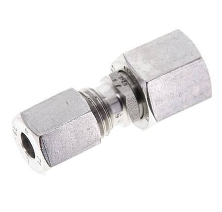 6L & 8L Stainless Steel Straight Cutting Fitting with Swivel 315 bar FKM O-ring Sealing Cone ISO 8434-1