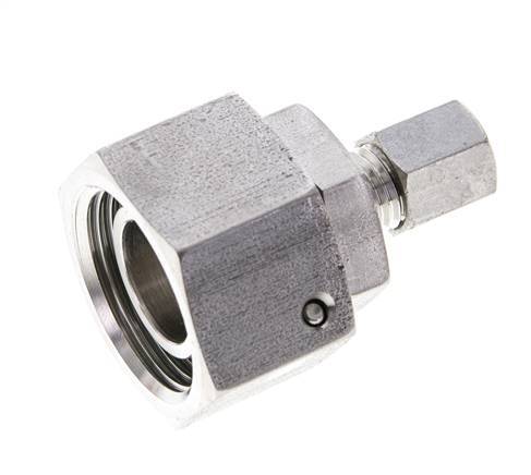 6L & 22L Stainless Steel Straight Cutting Fitting with Swivel 160 bar FKM O-ring Sealing Cone ISO 8434-1
