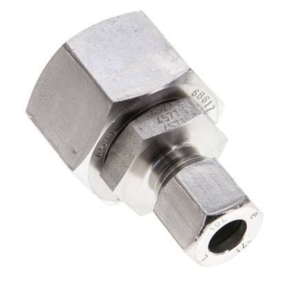 10L & 22L Stainless Steel Straight Cutting Fitting with Swivel 160 bar FKM O-ring Sealing Cone ISO 8434-1