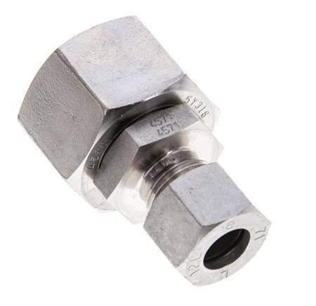 12L & 22L Stainless Steel Straight Cutting Fitting with Swivel 160 bar FKM O-ring Sealing Cone ISO 8434-1