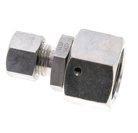 12L & 22L Stainless Steel Straight Cutting Fitting with Swivel 160 bar FKM O-ring Sealing Cone ISO 8434-1