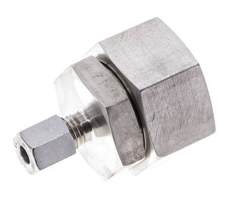 6L & 28L Stainless Steel Straight Cutting Fitting with Swivel 160 bar FKM O-ring Sealing Cone ISO 8434-1