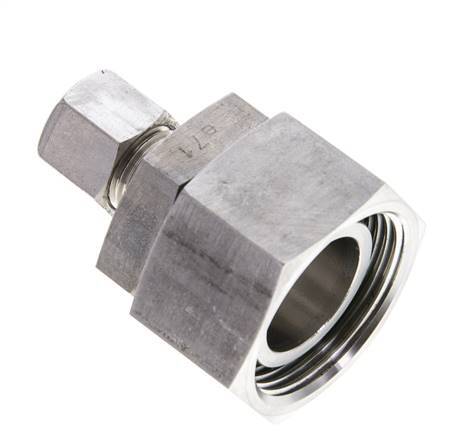 10L & 28L Stainless Steel Straight Cutting Fitting with Swivel 160 bar FKM O-ring Sealing Cone ISO 8434-1