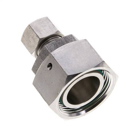12L & 28L Stainless Steel Straight Cutting Fitting with Swivel 160 bar FKM O-ring Sealing Cone ISO 8434-1